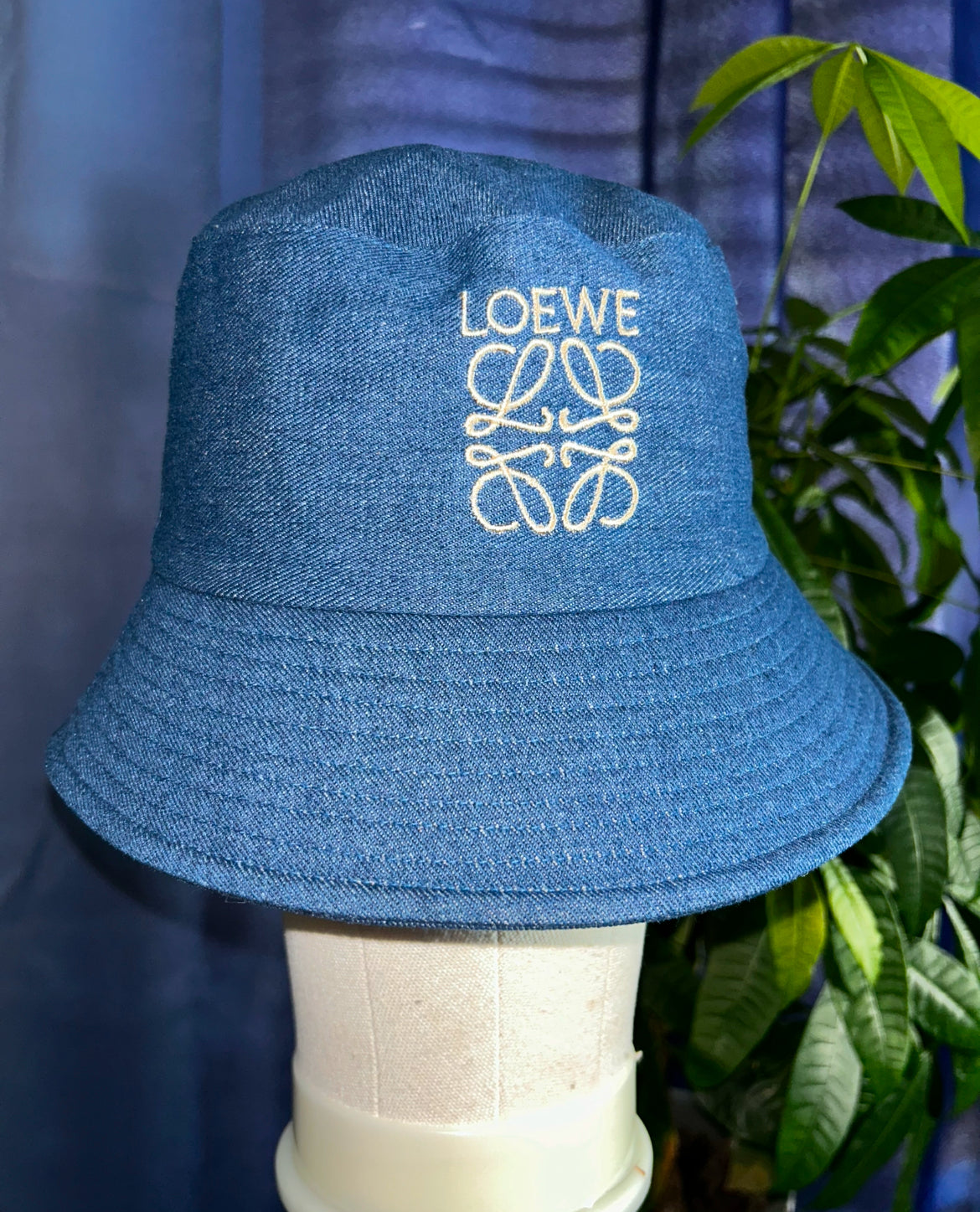 Embroidered Denim Bucket