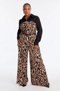 Baddie On The Loose Leopard Print Jumpsuit - Black/combo