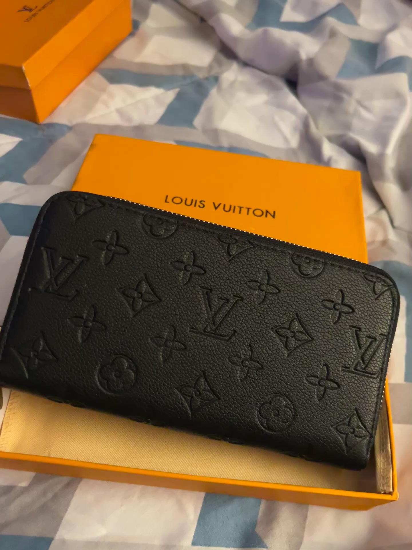 Black Embossed Wallet